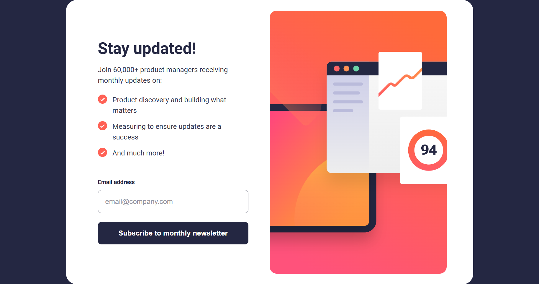 Newsletter Sign-Up preview